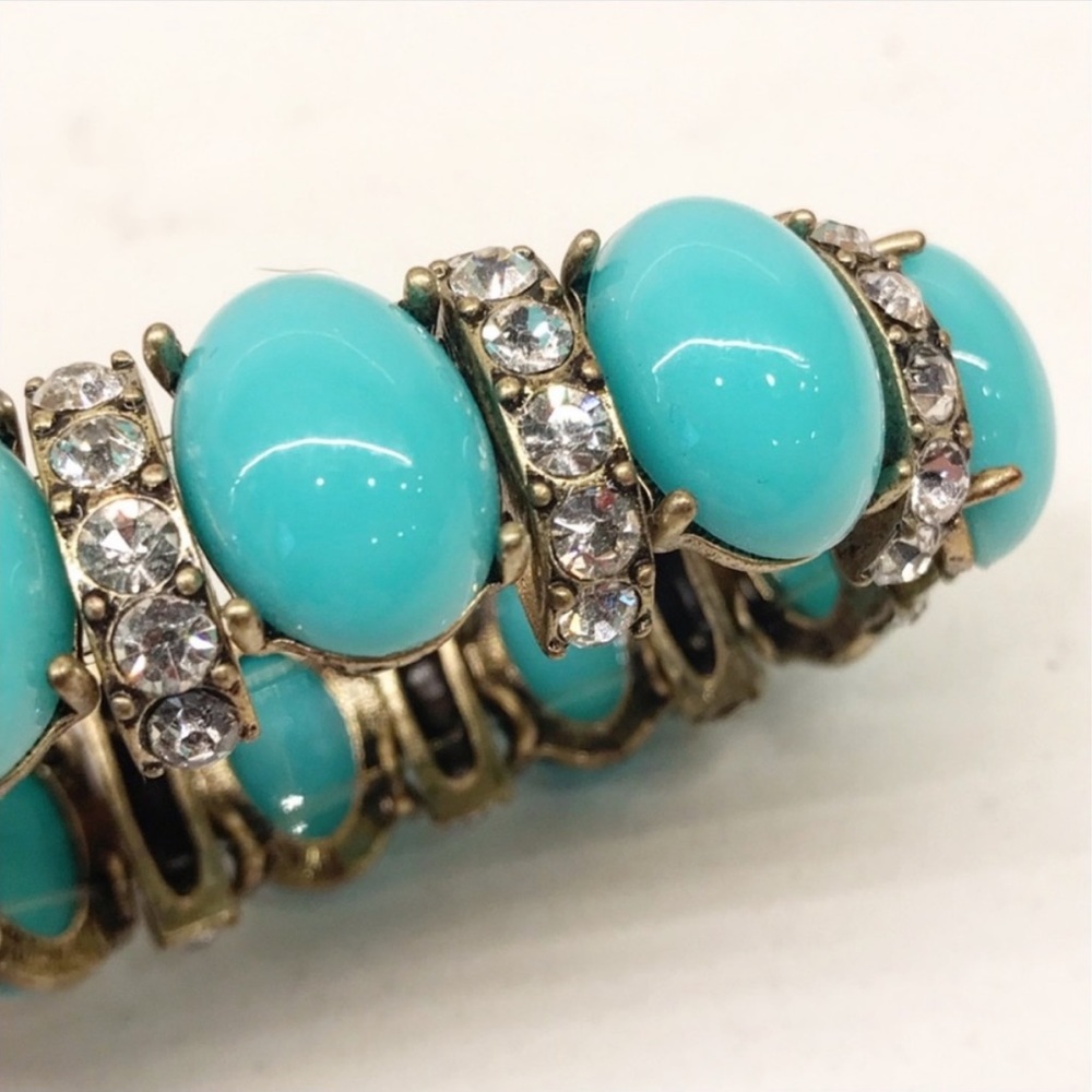 J. Crew Turquoise Crystal Stretch Bracelet - Picture 4 of 7